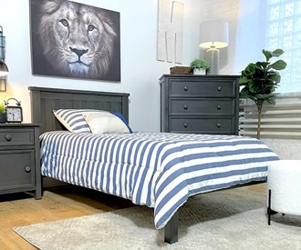 Jordan Twin Platform Bed Weathered Grey